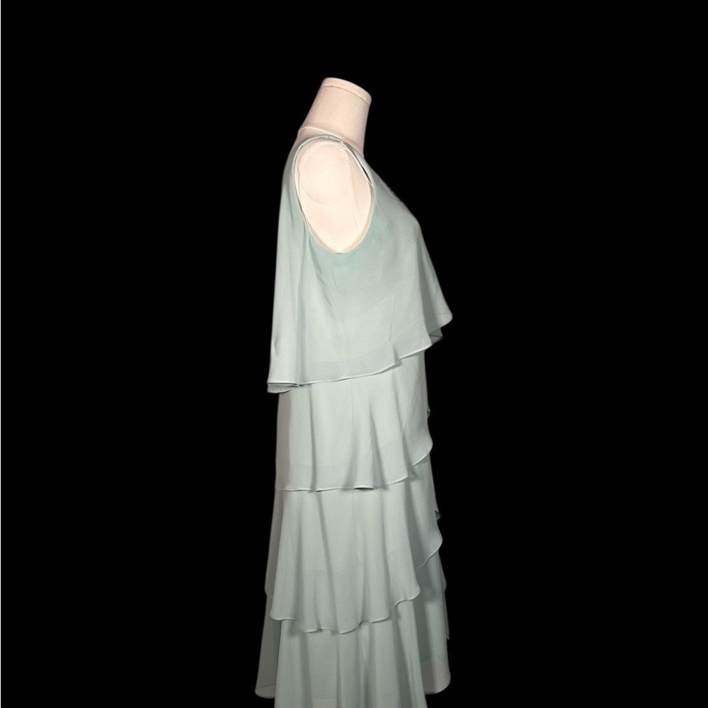 S.L. Fashions Asymmetrical Layered‎ Dress - Soft Blue - Picture 5 of 10
